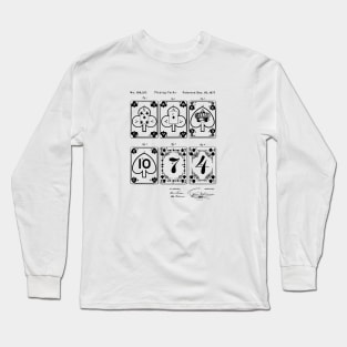 Vintage 1877 Playing Cards Patent Prints Long Sleeve T-Shirt